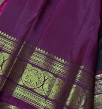 Sahana- Gorgeous Coffee Brown with Deep Magenta Handwoven Pure Jari Kanjivaram Silk with buttas woven body with beautiful borders rich pallu and contrast woven blouse