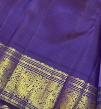 Sahana- Beautiful Lavendar with Purple Handwoven Pure Jari Kanjivaram Silk with beautiful buttas woven body rich borders gorgeous pallu and contrast woven blouse