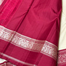 Premium Weave- Offwhite with Ganga Jamuna Korvai Zariless Handwoven Kanjivaram Silk Saree with rich borders classy pallu and contrast woven blouse