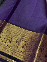 Soft Pink with Kanchana Blackish Blue Muthukattam Body Korvai Handwoven Pure Jari Kanjivaram Silk Saree Beauty