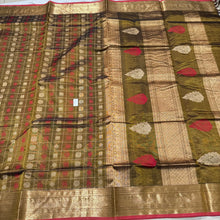Vintage Style woven Bronze Gold 1000 buttas Handwoven Premium Kanjivaram Silkcotton Saree Beauty