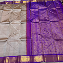 Sarasangi-Gorgeous Abirami with Vadamalli Purple Handwoven Pure Jari Korvai Kanjivaram Silk Saree with rich borders beautiful pallu and contrast woven blouse