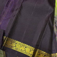 Sarasangi- Gorgeous Pastel Green offwhite Kasakasa podikattam with Deep Kanchana Purple Handwoven Pure Jari Korvai Kanjivaram Silk with beautiful borders rich pallu and contrast woven blouse