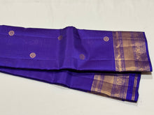 Violet with Gold Handwoven Pure Jari Vairaoosi with Buttas Kanjivaram Silk Saree with rich borders pallu and self colored blouse beauty