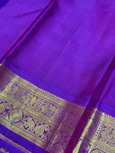 Sneha Green with Purple Handwoven Pure Jari Korvai Kanjivaram Silk Saree Beauty