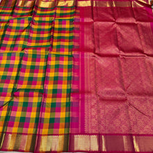 Sahana-Much awaited Super gorgeous Palum Pazhamum Kattam in 9 shades Handowen Pure Kanjivaram Silk with rich bawanchi borders beautifully woven rose pink pallu and contrast woven blouse