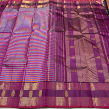 Vaibhogam- Gorgeous Kottadi Jari Checks in Pink and Deep Wine Combination with beautiful jari checks body with rich borders stunning pallu and contrast deep wine blouse beauty