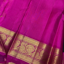 Strikingly Beautiful Black with Ganga Jamuna Borders Handwoven Pure Jari Korvai with Buttas Kanjivaram Silk Saree with intricately woven beautiful borders gorgeous dancing women woven pallu and contrast woven blouse