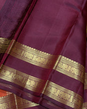 Sahana- Stunning Rust with Deep Brown Buttas Handwoven Pure Kanjivaram Silk with beautiful doublepet borders rich pallu and contrast woven blouse