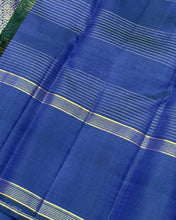Sahana- Gorgeous December Poo Lavendar with Deep Peacock Blue Handwoven Pure Jari checked kanjivaram silk with buttas in the body with beautiful Gandaberundas woven either side borders rich pallu and contrast Jari striped blouse