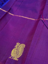 Pink with Ganga Jamuna Borders Muthukattam body Purple pallu and Border Buttas Handwoven Pure Jari Kanjivaram Silk Saree Beauty