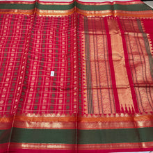 Gorgeous Red & Green 1000 Buttas deers Mayil chakrams Handwoven Premium Kanjivaram Silkcotton Saree Beauty