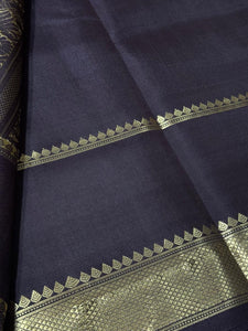 Deep Coffee Brown Handwoven Pure Jari Kanjivaram Silk Saree with Gandaberundas and Yazhis woven borders kottadi Jari checked body beauty