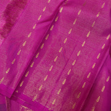 Saranga- Palum Pazhamum Checks with Buttas Vairaoosi Handwoven Pure Jari Borderless Kanjivaram Silk with rich pallu with Kalakshetra kili woven and contrast jari buttas woven blouse