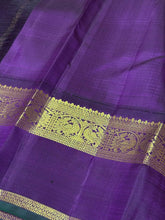 Pink and Purple Checks Handwoven Pure Jari Korvai Kanjivaram Silk Saree Beauty