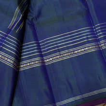 Stunning Lemon Yellow with Deep Peacock Blue Handwoven Pure Korvai Zariless Kanjivaram Silk Saree with temples woven borders classy pallu and contrast woven blouse