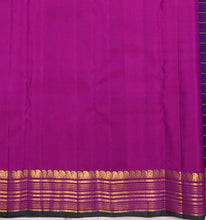 Sahana- Gorgeous Deep Purple with Deep Magenta Pink Handwoven Pure Jari Kanjivaram Silk with beautiful Jari Veldhari body with rich borders pallu and contrast woven blouse