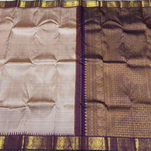 Abirami with Deep Purple Korvai with Buttas and small temples handwoven pure Jari Kanjivaram Silk Saree Beauty