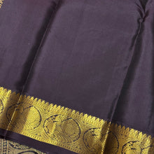 Yellow with Coffee Brown Buttas Korvai Handwoven Pure Kanjivaram Silk Saree Beauty