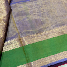 Lavendar with Green 1000 Buttas in Mayil Chakram Handwoven Premium Kanjivaram Silkcotton Saree Beauty