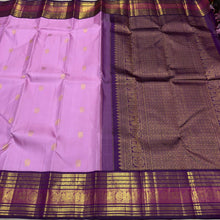 Vaibhogam- Gorgeous Soft Lotus Pink with Deep Magenta Handwoven Pure jari Korvai with elephant and annapakshi buttas Kanjivaram Silk with rich varisaipet borders beautiful pallu and contrast Deep Magenta woven blouse