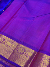 Pastel Green with Purple Handwoven Pure Jari Korvai Kanjivaram Silk Saree Beauty