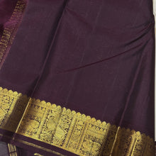 Offwhite with Coffee Brown Handwoven Pure Jari Korvai Kanjivaram Silk Saree with rich beautiful yazhis and peacocks woven borders rich pallu and contrast woven blouse