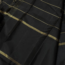 Sahana- Stunning Black with Gold Handwoven Pure Jari Kanjivaram Silk with beautiful 1000 buttas style woven checked body with mayil chakram buttas with beautiful rettapet bodi borders rich pallu and self colored checked blouse