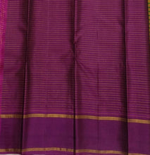 Sahana- Gorgeous Green and Mustard Handwoven Pure Jari Kanjivaram with multichecks kottadi Jari Podikattam with beautiful borders rich pallu and contrast woven wine blouse
