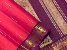 Dual Shade Tomato Red Short Orange with Dark Wine Mallimoggu Buttas Handwoven Pure Jari Kanjivaram Silk Saree Beauty with small borders