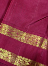 Vaibhogam- Gorgeous Pastel Green with Ganga Jamuna Bottle Green and Arakku Red borders with Neli Veldhari woven beautiful body with fishpet double borders rich pallu and contrast woven blouse