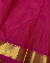 Sarasangi- Stunning  green and yellow with Tomato pink Handwoven Pure Jari Korvai Kanjivaram  Silk with beautiful kasakasa podikattam woven body with rich borders beautiful and intricate pallu and contrast woven blouse