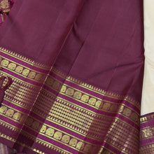 Vaibhogam- Gorgeous Offwhite with Maroonish Brown Handwoven Pure 2g jari Korvai with Buttas Kanjivaram Silk with beautiful thread kamalam buttas woven body with rich varisaipet small elephants and neli veldhari borders rich pallu and contrast woven blouse