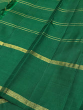 Palum Pazhamum Multicolored Checks with Green Handwoven Pure Jari Korvai Kanjivaram Silk Saree