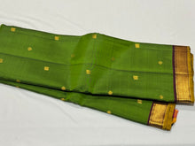 Emerald Green with Deep Maroon Buttas Handwoven Pure Jari Kanjivaram Silk Saree with rich seer pallu and contrast woven blouse beauty