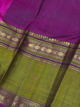 Bottle Green with Dark Wine Broad Rettapet Borders with Mallimoggu Buttas Handwoven Pure Jari Kanjivaram Silk Saree Beauty