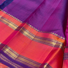 Rani Pink with Wine Handwoven Pure Light Weight Kanjivaram Silk Saree Beauty