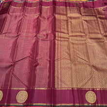 Deep Arakku Red Podi Jari Kattam with Border Buttas Handwoven Pure Jari Kanjivaram Silk Saree Beauty