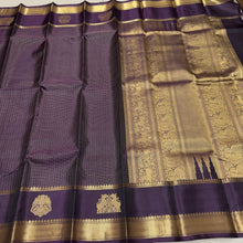 Sahana-Stunning Deep Coffee Brown with Gold Handwoven Pure Jari Kanjivaram Silk with Gandaberundas and Yazhis woven beautiful araimadam borders Rich Pallu and self colored blouse