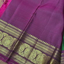 Meenakshi Green with Dark Wine Handwoven Pure Jari Kanjivaram Silk Saree with Buttas Woven Body rich borders pallu and contrast blouse beauty