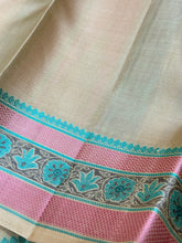 Gorgeous Creamish White With Buttas and Meenakari Borders Handwoven Pure Zariless Soft Kanjivaram Silk Saree Beauty