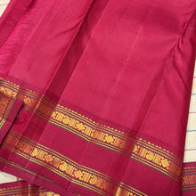 Vaibhogam- Fantastic Light Beige with Arakku and Green Handwoven Pure Jari Korvai Kanjivaram Silk with gorgeous neli veldhari woven body with rich rettapet borders gorgeous seepu rekku pallu and contrast woven arakku blouse