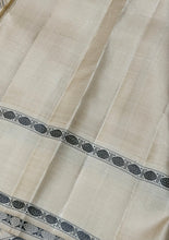 Saraswati- Gorgeous maroon and black striped handwoven pure premium zariless korvai kanjivaram silk with offwhite rudrakshas woven rettapet borders rich seer pallu and contrast woven blouse