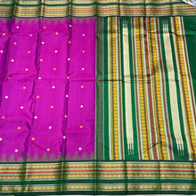 Vadamalli Purple with Bottle Green Korvai with Buttas Varisaipet with temple borders Handwoven Pure Zariless Kanjivaram Silk Saree Beauty