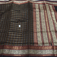 Black with Gold and Red Lakshadeepam Handwoven Premium Kanjivaram Silkcotton Saree with elephant and annapakshi borders rich pallu beauty