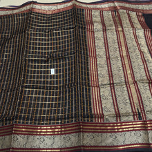Black with Gold and Red Lakshadeepam Handwoven Premium Kanjivaram Silkcotton Saree with elephant and annapakshi borders rich pallu beauty