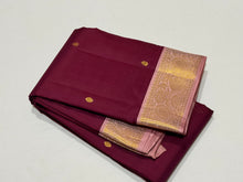 Dark Maroon wjth Onion Pink Korvai with Buttas Handwoven Pure Kanjivaram Silk Saree with rich borders pallu and contrast woven blouse beauty