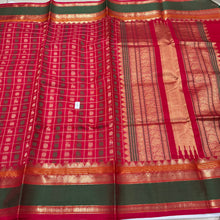 Gorgeous Red & Green 1000 Buttas deers Mayil chakrams Handwoven Premium Kanjivaram Silkcotton Saree Beauty