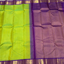 Sneha Green with Purple Handwoven Pure Jari Korvai Kanjivaram Silk Saree Beauty