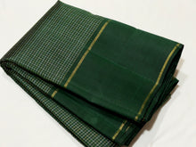 Sahana-Beautiful Bottle Green with Gold & Silver Handwoven Pure Jari Kanjivaram Silk with Jari Muthukattam woven beautiful body with bodi borders rich pallu and self colored blouse